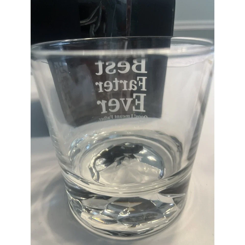 NIB Original Whiskey Glass “Best Farter Ever …Oops! I Meant Father” Old Fashion